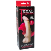 Телесная насадка REAL Standard с усиками на основании - 19 см. - LOVETOY (А-Полимер) - купить с доставкой в Коврове