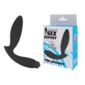 Чёрный вибростимулятор простаты Sex Expert Vibe Pleasure - Sex Expert - в Коврове купить с доставкой
