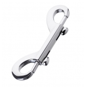 Серебристый двухсторонний карабин TOYFA Metal - ToyFa - купить с доставкой в Коврове