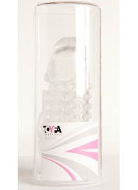 Гелевая прозрачная насадка с 2 отростками - 13 см. - Toyfa Basic - в Коврове купить с доставкой