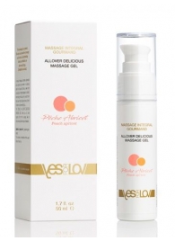 Универсальный массажный гель-смазка Allover Delicious Massage Gel с ароматом персика и аброкоса - 50 мл. - YESforLOV - купить с доставкой в Коврове