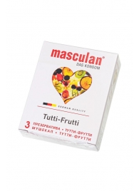 Жёлтые презервативы Masculan Ultra Tutti-Frutti с фруктовым ароматом - 3 шт. - Masculan - купить с доставкой в Коврове