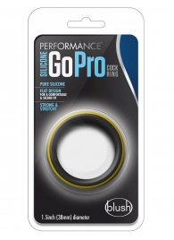 Черно-желтое силиконовое эрекционное кольцо Silicone Go Pro Cock Ring - Blush Novelties - в Коврове купить с доставкой