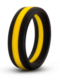 Черно-желтое силиконовое эрекционное кольцо Silicone Go Pro Cock Ring - Blush Novelties - в Коврове купить с доставкой