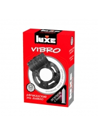 Чёрное эрекционное виброкольцо Luxe VIBRO  Африканский Эль Дьябло  + презерватив - Luxe - в Коврове купить с доставкой