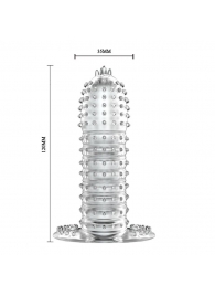 Закрытая прозрачная насадка Crystal sleeve - 12 см. - Erowoman-Eroman - в Коврове купить с доставкой