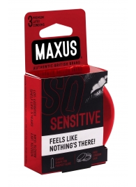 Ультратонкие презервативы в железном кейсе MAXUS Sensitive - 3 шт. - Maxus - купить с доставкой в Коврове