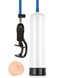 Прозрачная вакуумная помпа Sex Expert с насадкой-вагиной - Sex Expert - в Коврове купить с доставкой