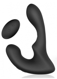 Черный силиконовый вибромассажер простаты с пультом ДУ - Sex Expert - в Коврове купить с доставкой