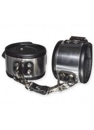 Эффектные серебристо-черные наручники с металлическим блеском - Sitabella - купить с доставкой в Коврове