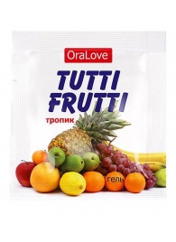 Пробник гель-смазки Tutti-frutti со вкусом тропических фруктов - 4 гр. - Биоритм - купить с доставкой в Коврове