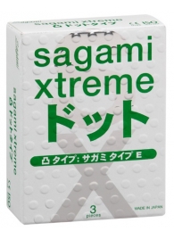 Презервативы Sagami Xtreme SUPER DOTS с точками - 3 шт. - Sagami - купить с доставкой в Коврове