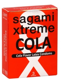 Ароматизированные презервативы Sagami Xtreme COLA - 3 шт. - Sagami - купить с доставкой в Коврове