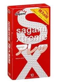 Утолщенные презервативы Sagami Xtreme Feel Long с точками - 10 шт. - Sagami - купить с доставкой в Коврове