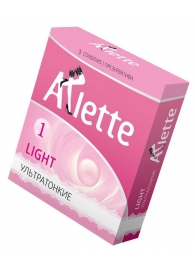 Ультратонкие презервативы Arlette Light - 3 шт. - Arlette - купить с доставкой в Коврове