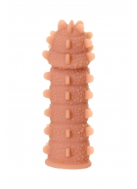 Телесная реалистичная насадка KOKOS Extreme Sleeve 04 с дополнительной стимуляцией - 12,7 см. - KOKOS - в Коврове купить с доставкой