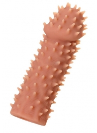 Телесная реалистичная насадка KOKOS Extreme Sleeve 07 с дополнительной стимуляцией - 12,7 см. - KOKOS - в Коврове купить с доставкой