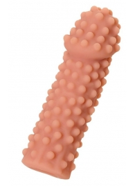 Телесная реалистичная насадка KOKOS Extreme Sleeve 10 с дополнительной стимуляцией - 14,7 см. - KOKOS - в Коврове купить с доставкой