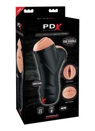 Мастурбатор в колбе с двумя тоннелями Double Penetration Vibrating Stroker - Pipedream - в Коврове купить с доставкой