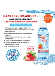 Очищающий спрей для игрушек CLEAR TOY Strawberry - 100 мл. - Биоритм - купить с доставкой в Коврове