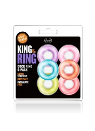 Набор из 6 эрекционных колец King of the Ring - Blush Novelties - в Коврове купить с доставкой