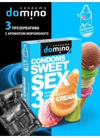 Презервативы для орального секса DOMINO Sweet Sex с ароматом мороженого - 3 шт. - Domino - купить с доставкой в Коврове