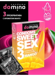 Презервативы для орального секса DOMINO Sweet Sex с ароматом манго - 3 шт. - Domino - купить с доставкой в Коврове