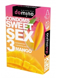 Презервативы для орального секса DOMINO Sweet Sex с ароматом манго - 3 шт. - Domino - купить с доставкой в Коврове