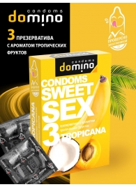 Презервативы для орального секса DOMINO Sweet Sex с ароматом тропических фруктов - 3 шт. - Domino - купить с доставкой в Коврове
