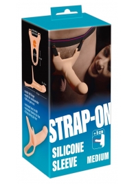 Силиконовый полый страпон на ремнях Silicone Strap-on - 16 см. - Orion - купить с доставкой в Коврове