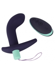 Темно-фиолетовый вибростимулятор простаты с пультом ДУ Remote Controlled Prostate Plug - Orion - в Коврове купить с доставкой