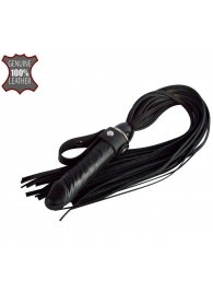 Черная плеть  Ковбой  с ручкой-фаллосом - 55 см. - Sitabella - купить с доставкой в Коврове