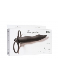 Черная вибронасадка для двойного проникновения Flirtini - 15,9 см. - Lola Games - купить с доставкой в Коврове