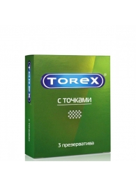 Текстурированные презервативы Torex  С точками  - 3 шт. - Torex - купить с доставкой в Коврове