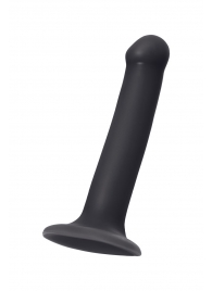 Черный фаллос на присоске Silicone Bendable Dildo M - 18 см. - Strap-on-me - купить с доставкой в Коврове