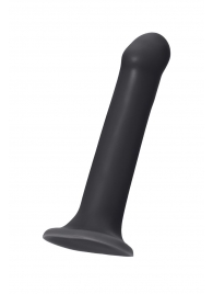 Черный фаллос на присоске Silicone Bendable Dildo L - 19 см. - Strap-on-me - купить с доставкой в Коврове