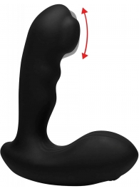 Черный стимулятор простаты Alpha-Pro 7X P-Milker Silicone Prostate Stimulator with Milking Bead - XR Brands - в Коврове купить с доставкой