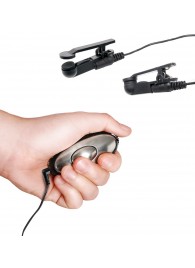 Черные электрические зажимы для сосков Shock Therapy Nipple Clamps - Pipedream - купить с доставкой в Коврове