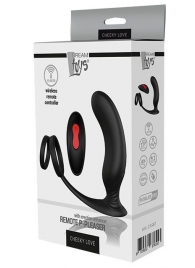 Черный массажер простаты REMOTE P-PLEASER - Dream Toys - в Коврове купить с доставкой