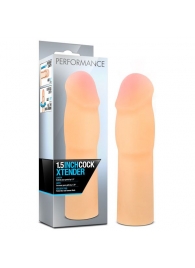 Телесная насадка-удлинитель на пенис PERFORMANCE 1.5INCH COCK XTENDER - 16 см. - Blush Novelties - в Коврове купить с доставкой