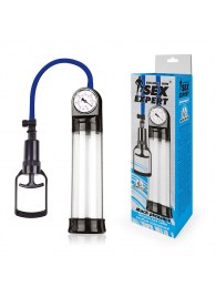 Прозрачная вакуумная помпа Sex Expert с манометром - Sex Expert - в Коврове купить с доставкой
