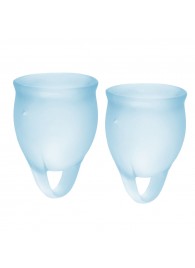 Набор голубых менструальных чаш Feel confident Menstrual Cup - Satisfyer - купить с доставкой в Коврове