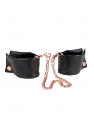 Черные мягкие наручники Entice French Cuffs с цепью - California Exotic Novelties - купить с доставкой в Коврове