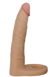 Телесная насадка-фаллоимитатор для двойного проникновения - 17 см. - Lovetoy - купить с доставкой в Коврове