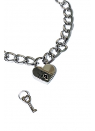 Серебристый ошейник Embrace с ключиком - Lola Games - купить с доставкой в Коврове