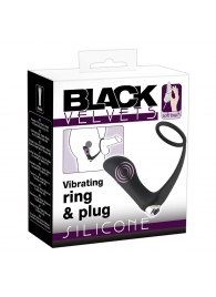 Черное эрекционное кольцо с анальной вибропробкой Vibrating Ring   Plug - Orion - в Коврове купить с доставкой