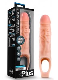 Телесный реалистичный фаллоудлинитель 9 Inch Silicone Cock Sheath Penis Extender - 22,86 см. - Blush Novelties - в Коврове купить с доставкой