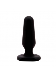 Черная анальная пробка S Silicone Plug - 7,3 см. - Chisa