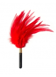 Красный перьевой тиклер Plume - 23 см. - Lola Lingerie - купить с доставкой в Коврове