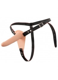 Телесный поясной страпон с вибрацией Vibrating Strap-On - 15,7 см. - Orion - купить с доставкой в Коврове